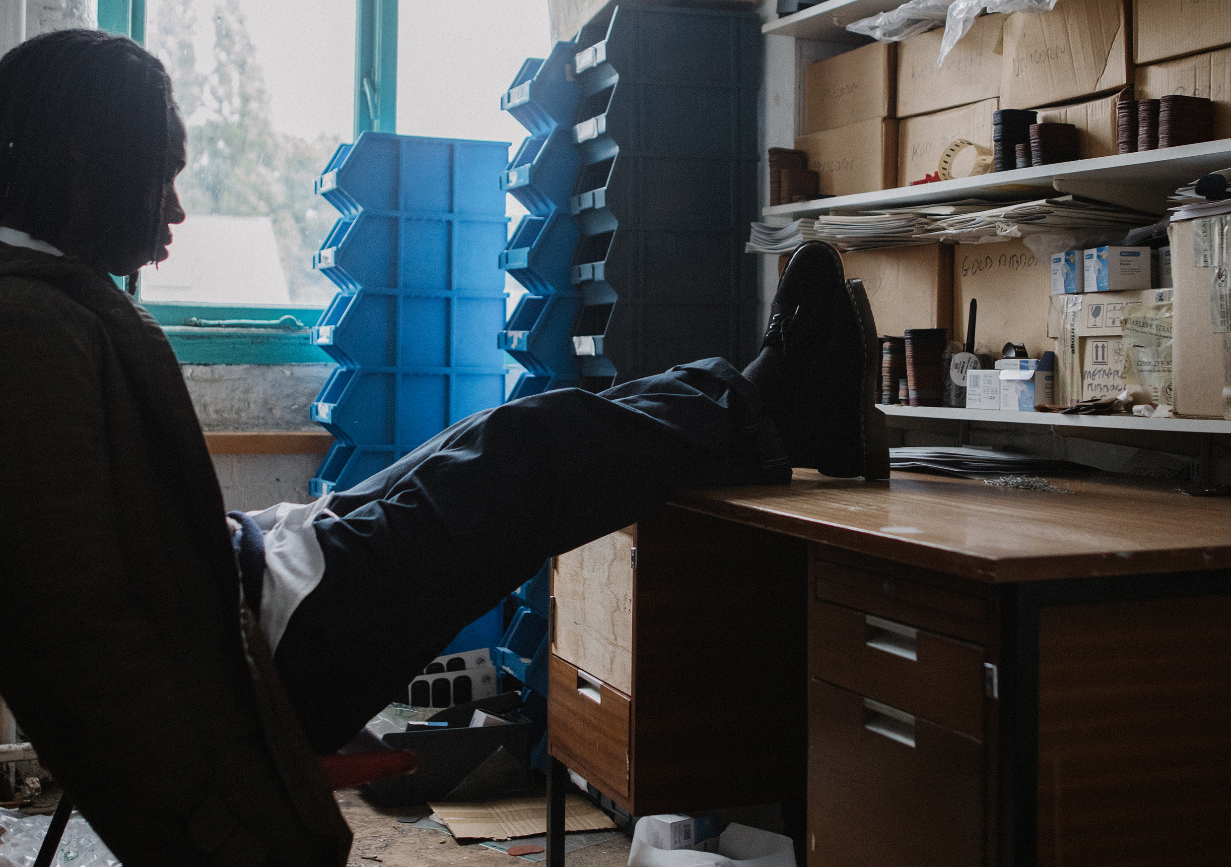 Hip Dr Martens 1461 shoot at the C.F. Stead Tannery in Leeds