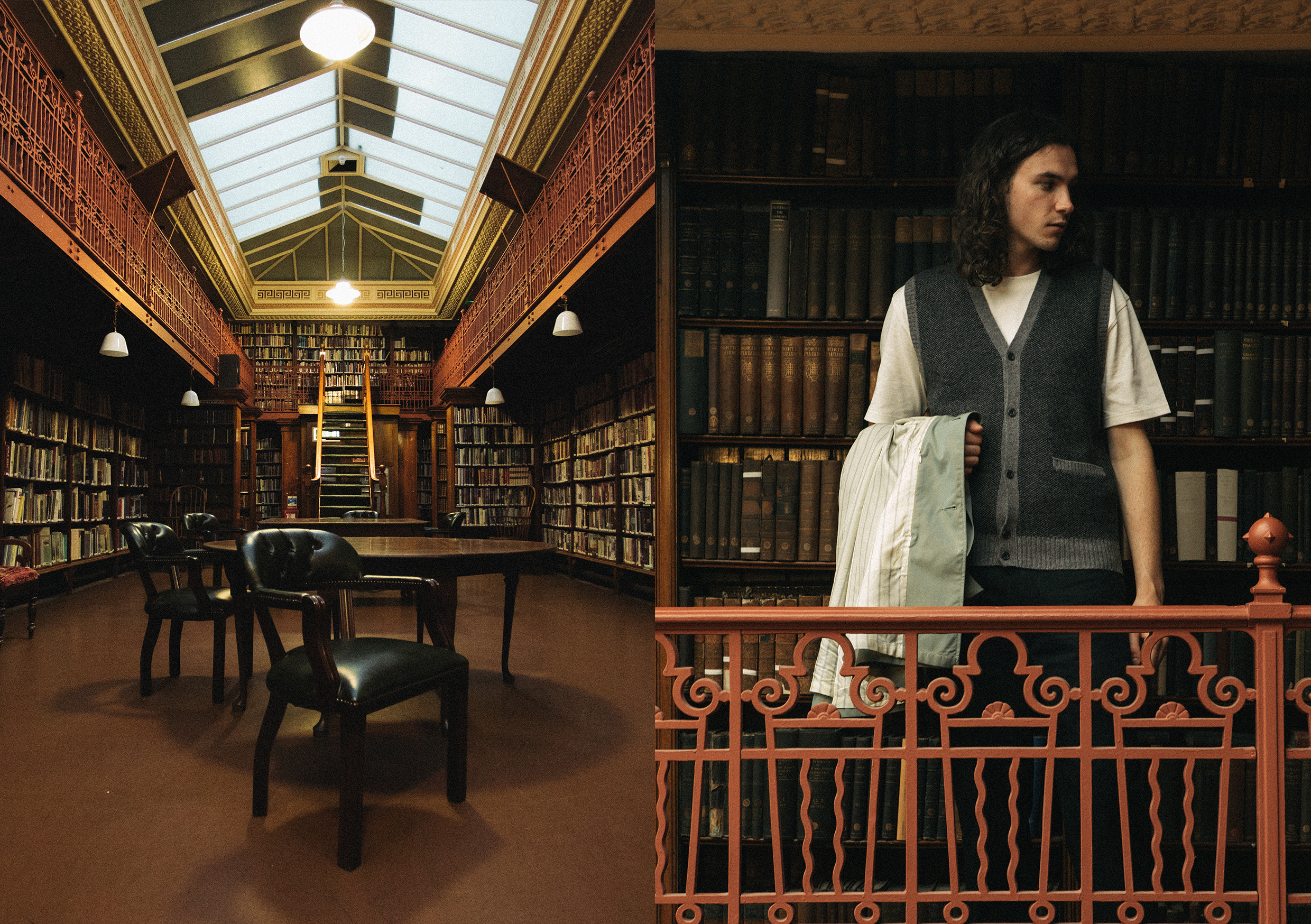 beams plus AW20 editorial at Leeds library