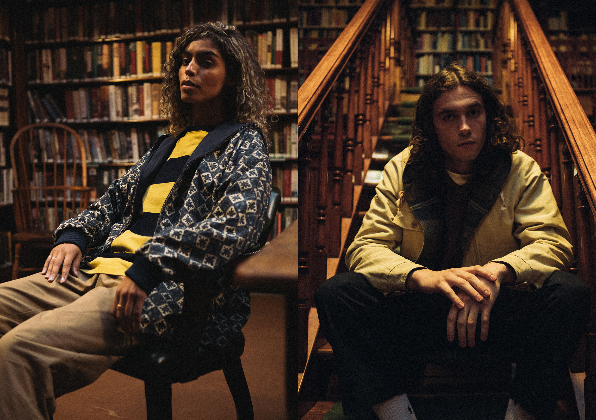 beams plus AW20 zip blouson editorial at Leeds library
